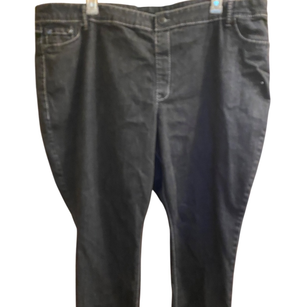 NWOT sz 30/32 Avenue Blue Dark Wash Pull On Straight Leg Jeans/Jeggings